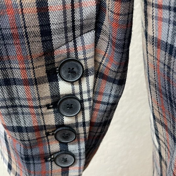 Cara Santana by Apartment 9 Plaid Jacket Size 10 - Picture 5 of 9